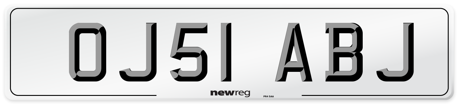 OJ51 ABJ Number Plate from New Reg